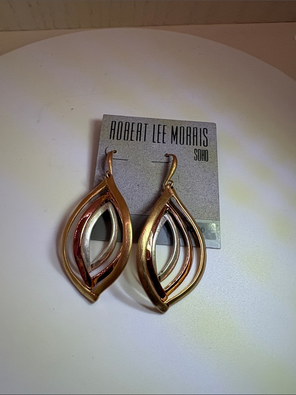 ✨ NWT Robert Lee Morris Soho Tri-Tone Orbital Earrings ✨